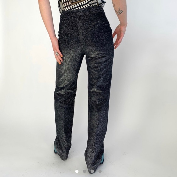 Céline Straight Leg Trousers in Silver Tinsel - Picture 6 of 11